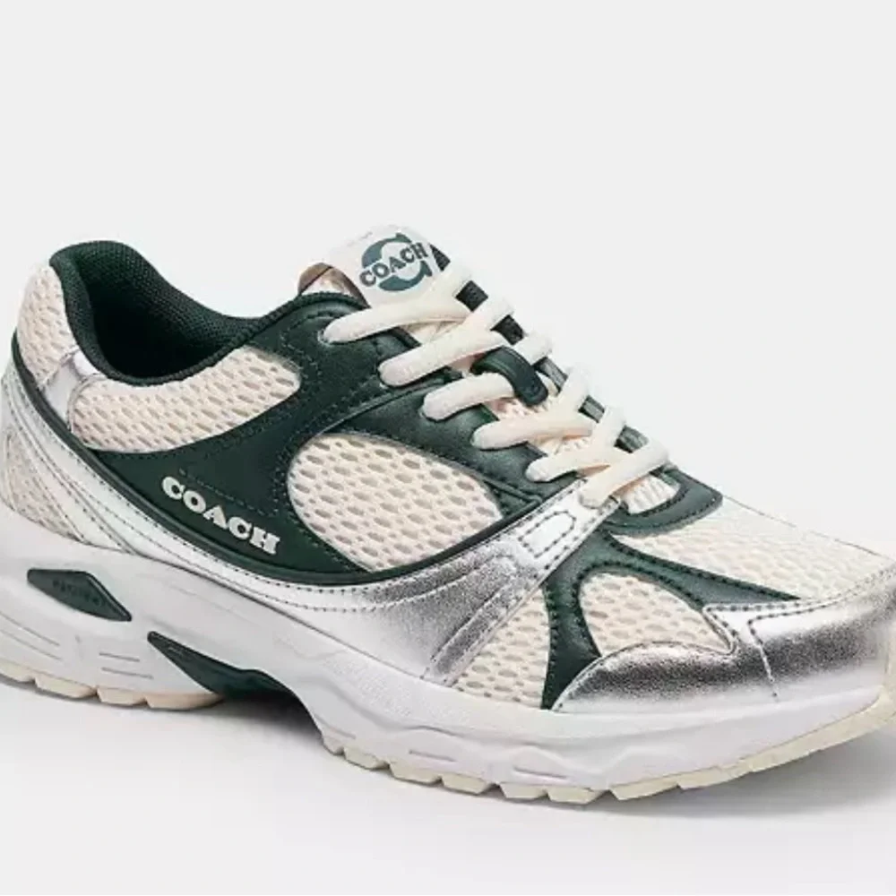 Coach Green and Silver Sneakers